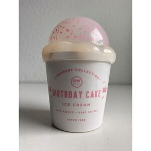 DW Home Birthday Cake Scented Candle 10.8 Oz Creamery Collection Decorative Lid